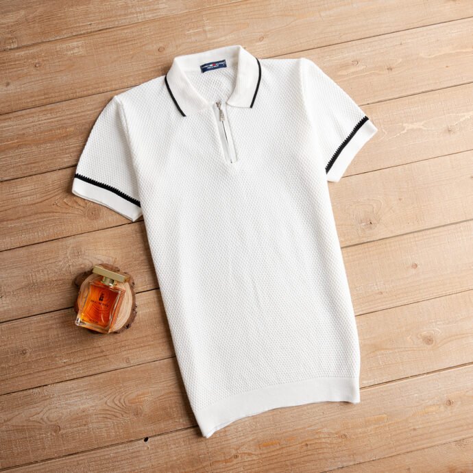 ⁦بولو تريكو رجالي بسوستة - The Zipper Knit Polo⁩ - الصورة ⁦2⁩