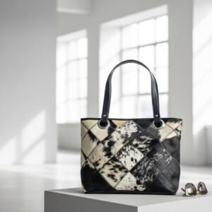 The Monochrome Mosaic Hair-on-Hide Tote